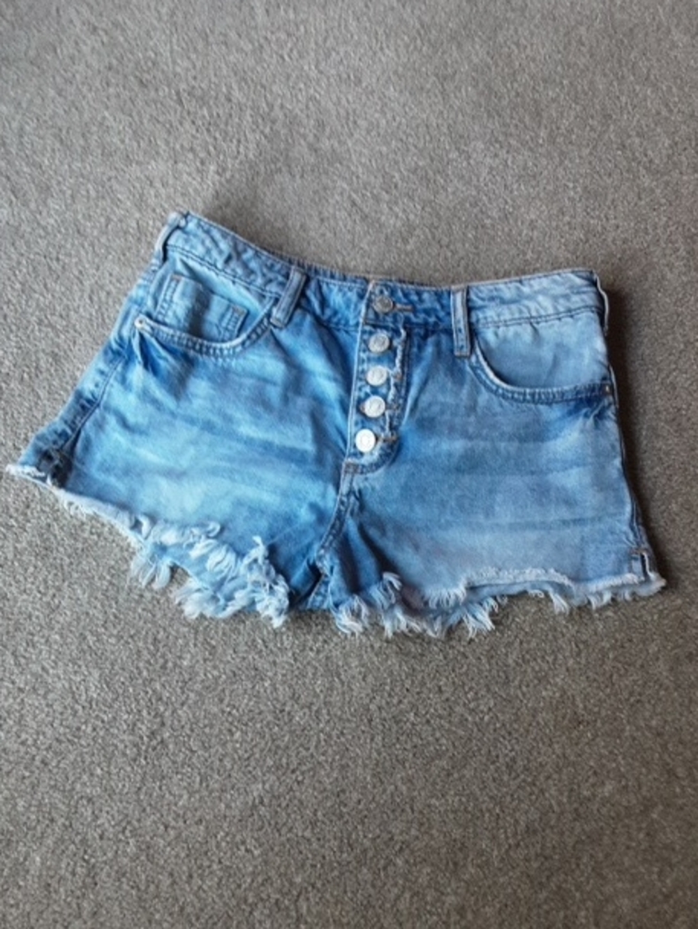 Anthropologie Pilco Light Blue Distressed Denim Shorts
